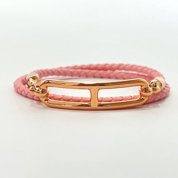 HERMES bracelet Ruri Double Tour Vaux Swift/Gold Plated pink pink Women New