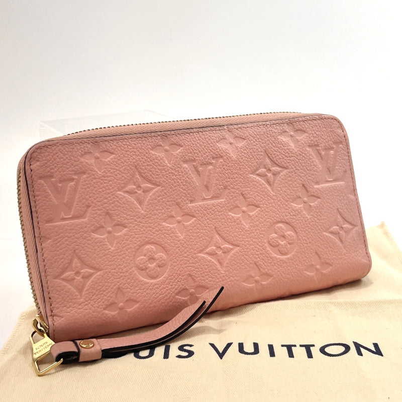 Louis Vuitton Monogram Empreinte Zippy Wallet M64090 Pink Leather