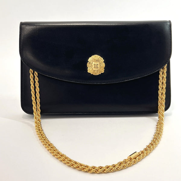 CELINE Shoulder Bag vintage ChainShoulder leather Black Women Used –