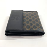 CELINE wallet M/97/2 Macadam vintage PVC/leather Black Women Used