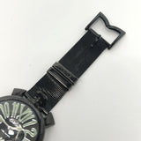 Gaga Milano Watches 5080 Manuare Slim Stainless Steel/Stainless Steel Black mens Used