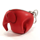 LOEWE coin purse 9983123 Elephant charm leather Red Red Women Used