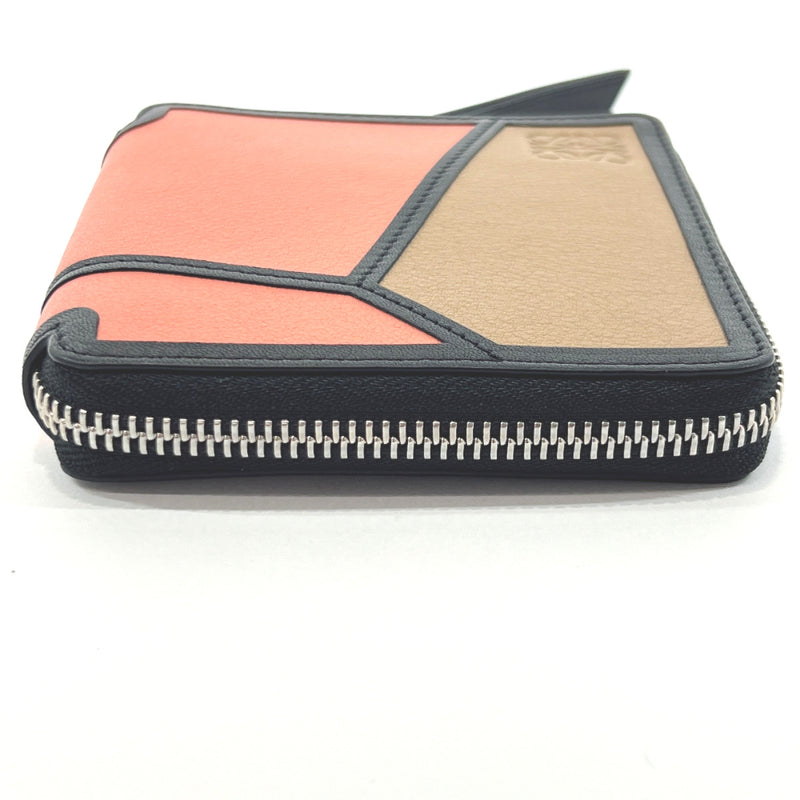 LOEWE wallet puzzle leather pink pink Women Used