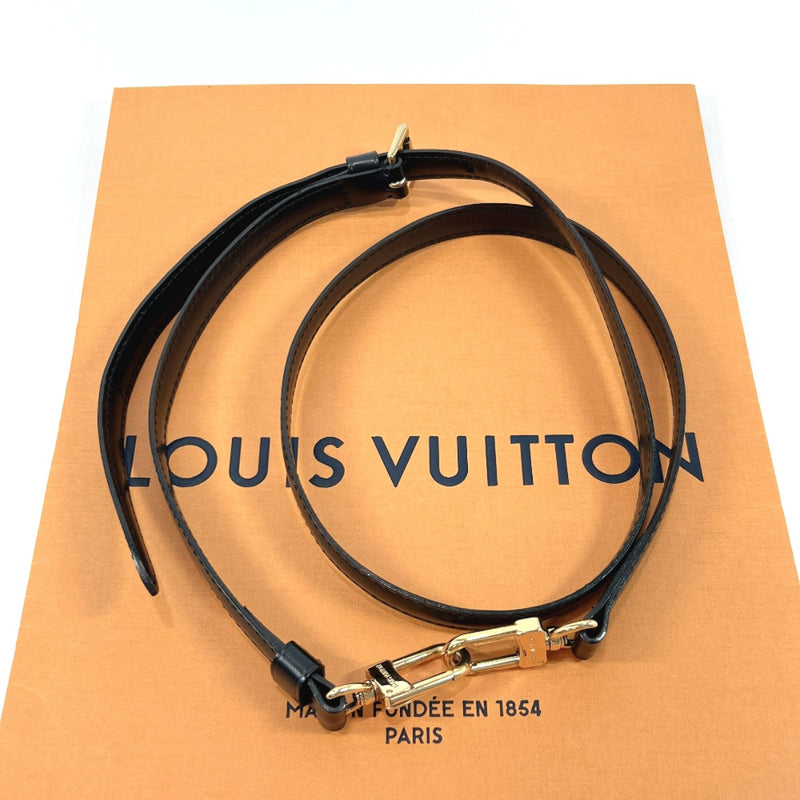 LOUIS VUITTON Shoulder strap Color Black Tryon Leather Silver Hardware Used