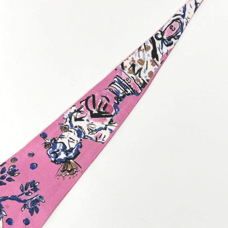 Dior scarf ribbon silk pink Women Used