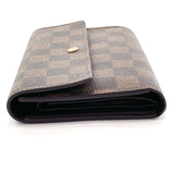 LOUIS VUITTON Tri-fold wallet N61202 Porte Tresor Etui Papier Damier canvas Brown Women Used