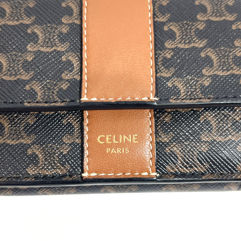 CELINE Business Flap Card Holder Triomphe Coated Canvas