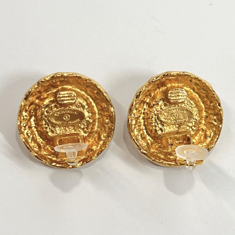 CHANEL Earring metal/Fake pearl gold Women Used –