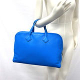 HERMES Handbag Victoria 40 Taurillon Clemence blue blue XCarved seal Women Used