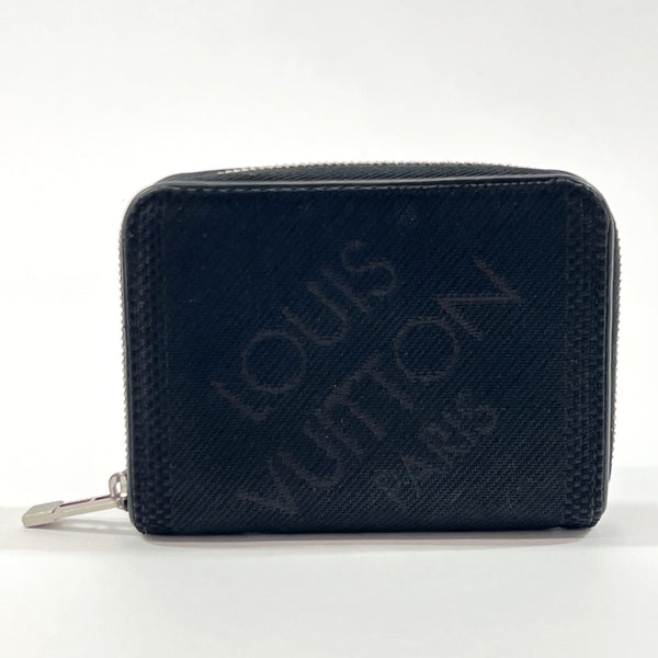 LOUIS VUITTON coin purse N63088 Damier Jean Canvas/leather Black mens Used