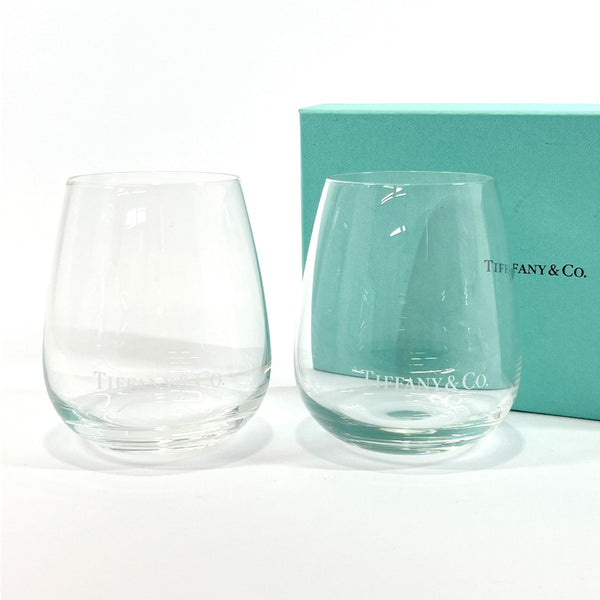 TIFFANY&Co. Tableware Pair glass tumbler Glass clear clear unisex Used