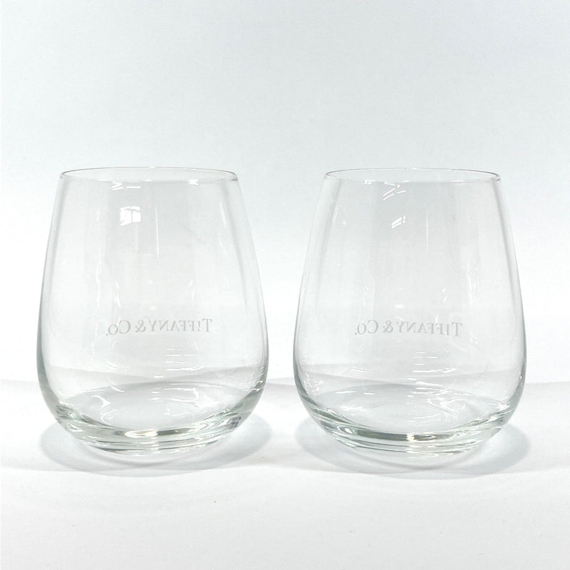 TIFFANY&Co. Tableware Pair glass tumbler Glass clear clear unisex Used