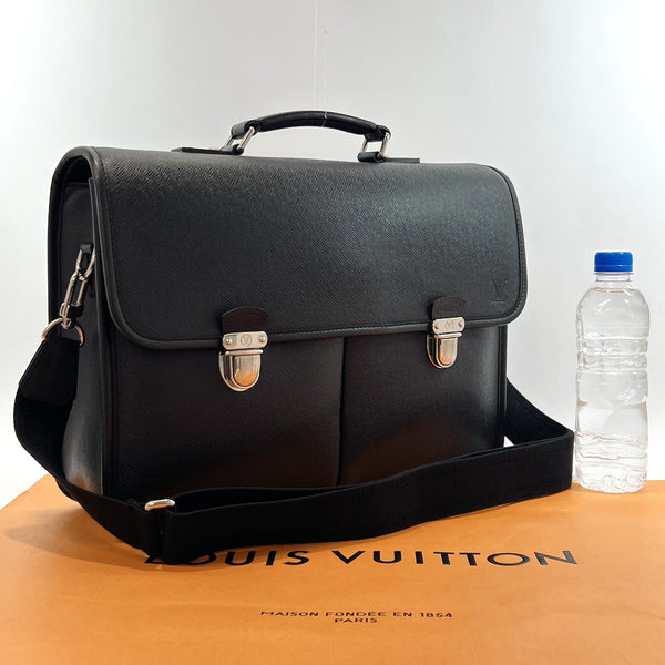 LOUIS VUITTON Business bag M32622 Anton Taiga Black Black mens Used