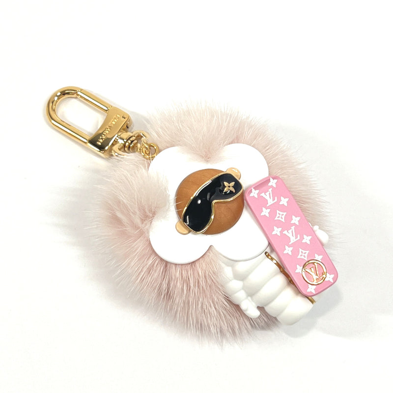 LOUIS VUITTON key ring M80248 Porte Cle Vivienne mink/metal pink pink –
