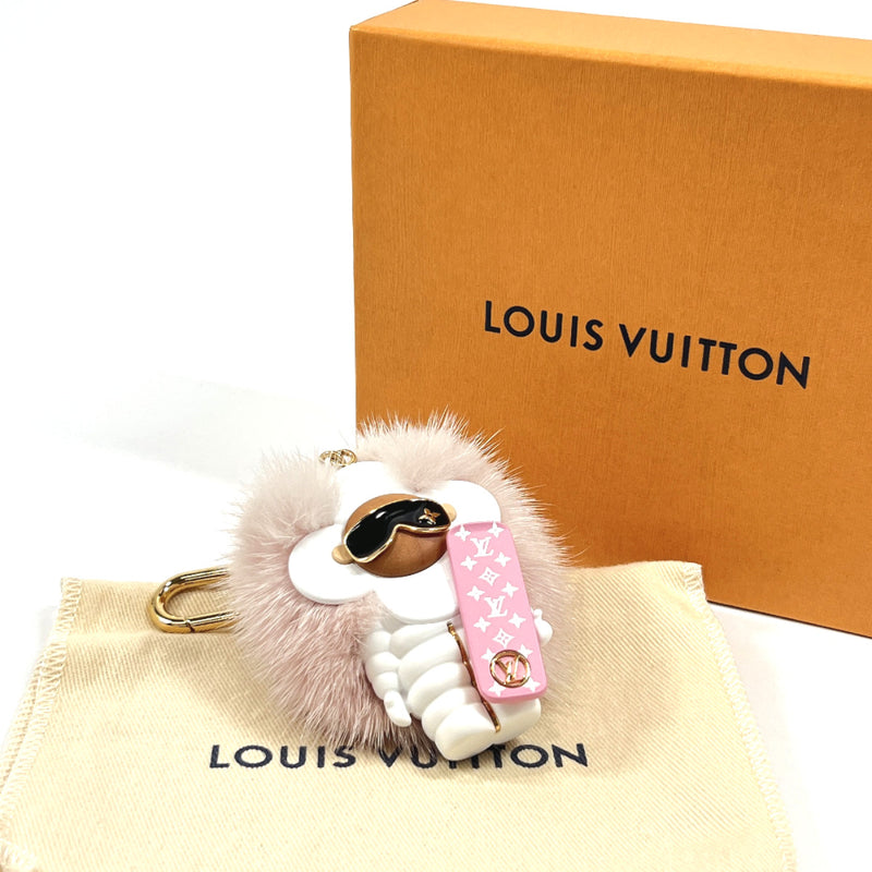 Louis Vuitton Vivienne Fur Key Holder Pink Mink