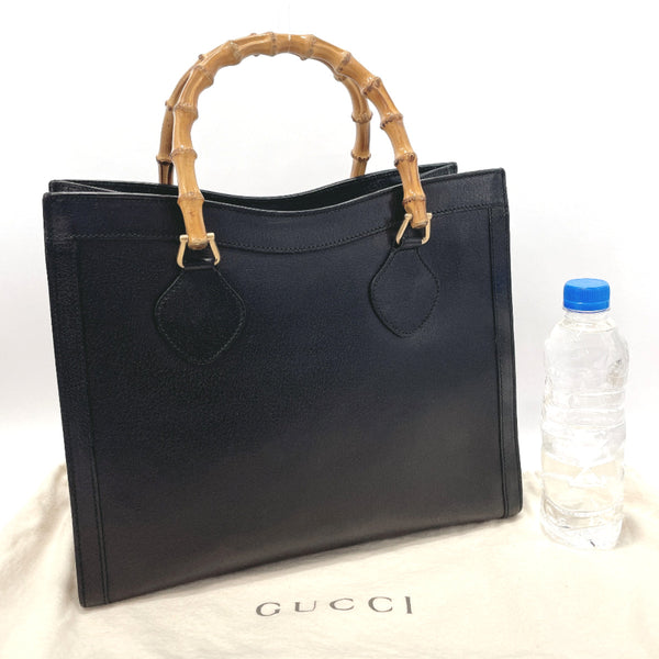 GUCCI Tote Bag 002.2853.0260.0 Bamboo Old Gucci leather Black Women Used