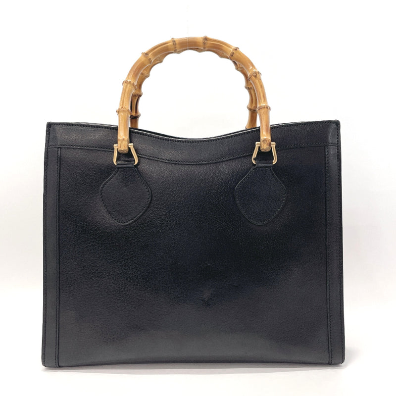 GUCCI Tote Bag 002.2853.0260.0 Bamboo Old Gucci leather Black Women Used