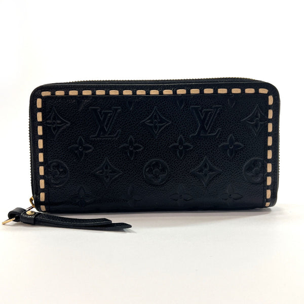 LOUIS VUITTON purse M64805 Zippy wallet Monogram Empreinte Black Women Used