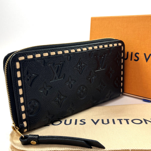LOUIS VUITTON purse M64805 Zippy wallet Monogram Empreinte Black Women Used