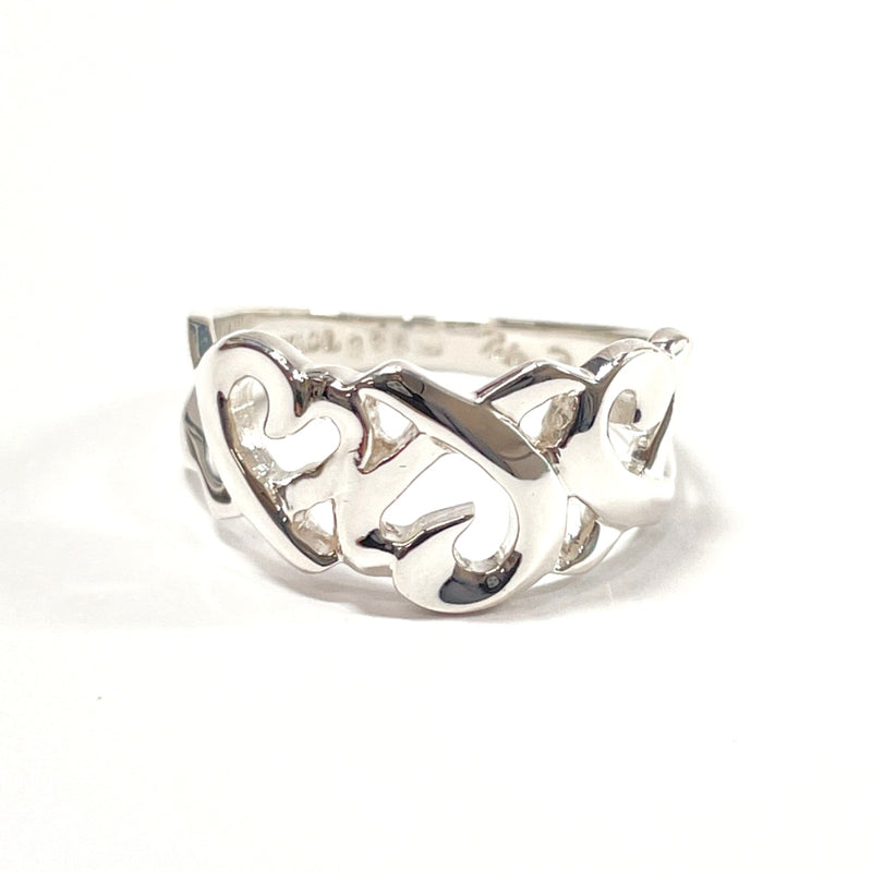 TIFFANY&Co. Ring Triple rubbing heart Paloma Picasso Silver925/ #9(JP Size) Silver Women Used