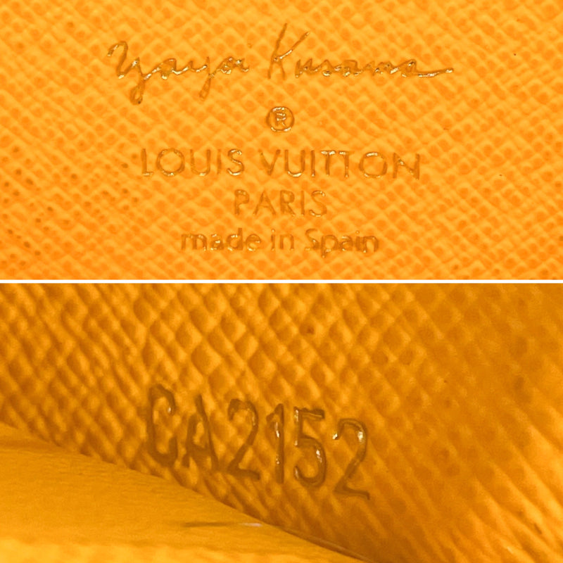 LOUIS VUITTON purse M60449 Pumpkin Dot / Zippy Wallet Yayoi Kusama Col –