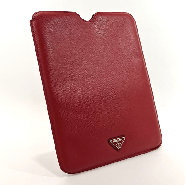 PRADA Other accessories iPad case Safiano leather Red unisex Used