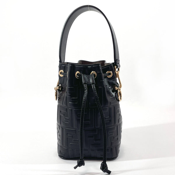FENDI Shoulder Bag 8BS010 Mont Tresol leather Black Women Used