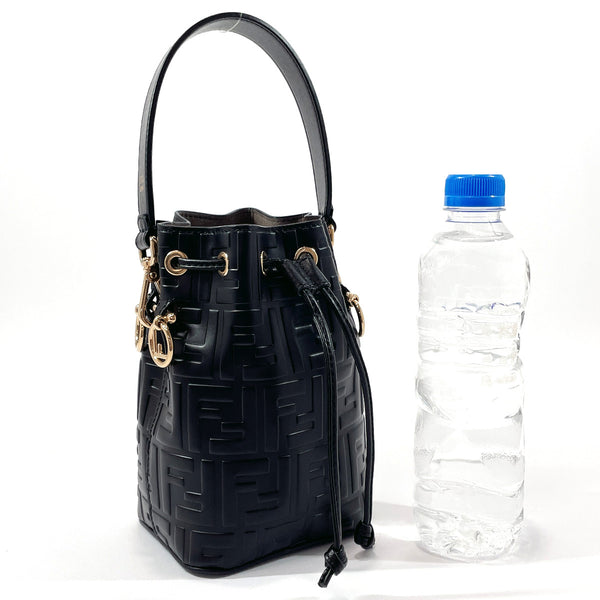 FENDI Shoulder Bag 8BS010 Mont Tresol leather Black Women Used