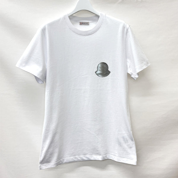 MONCLER Short sleeve T-shirt F20938C76310 Logo t-shirt cotton white white mens New