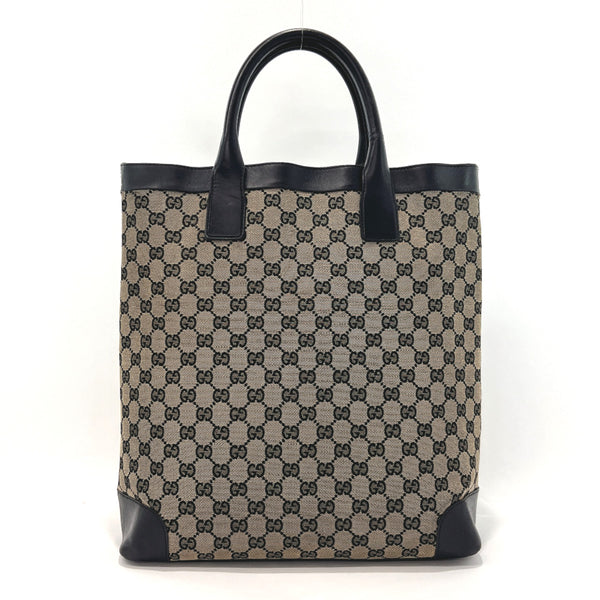 GUCCI Tote Bag 002・1121 GG canvas/leather Black Black unisex Used
