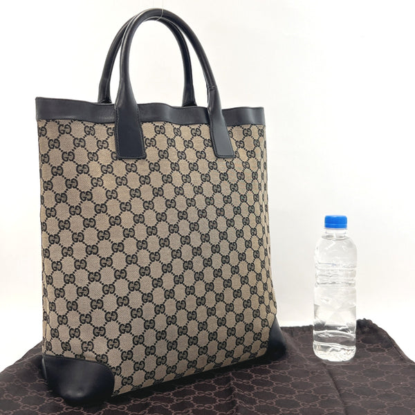 GUCCI Tote Bag 002・1121 GG canvas/leather Black Black unisex Used