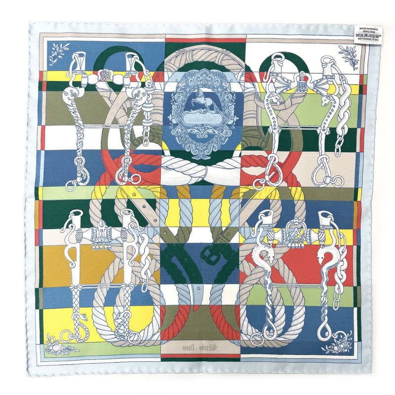 HERMES scarf Petit Carre Della Cavalleria silk multicolor Women Used
