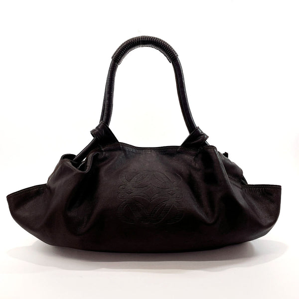 LOEWE Handbag Nappa Aire leather Dark brown Women Used