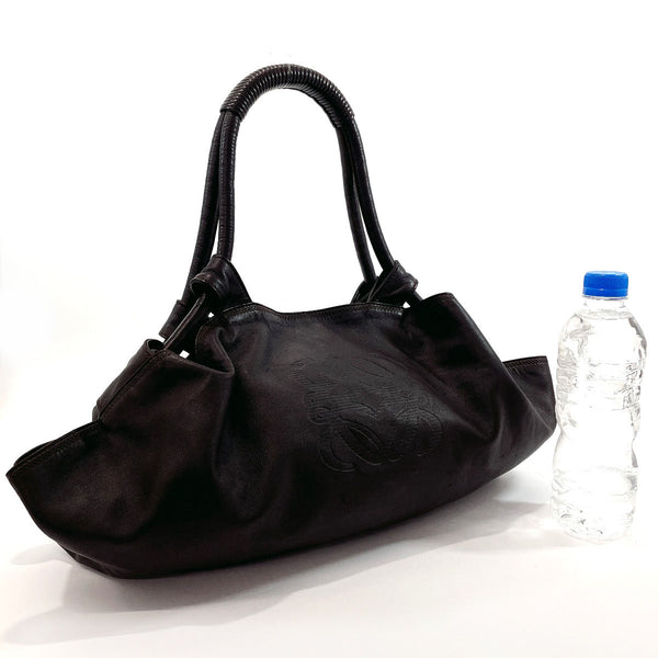 LOEWE Handbag Nappa Aire leather Dark brown Women Used