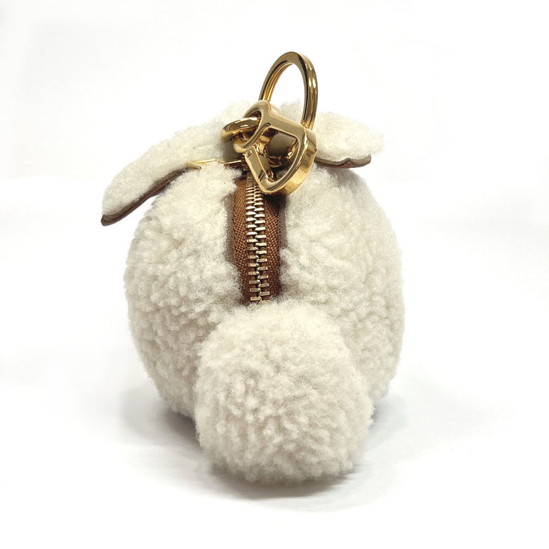 LOEWE charm 199.12.T40 1 Bag charm animal motif rabbit Sheepskin/leather white Women Used
