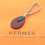 HERMES key ring Silver925/leather Silver unisex Used