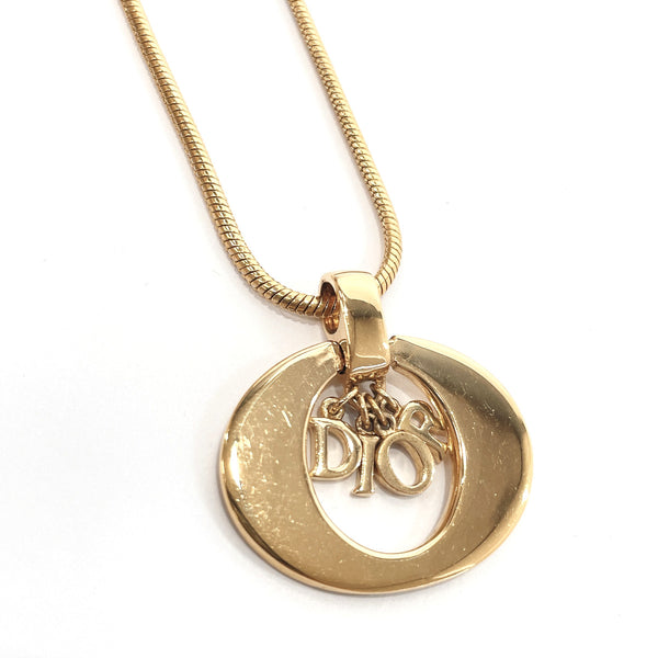 Dior Necklace logo Gold Plated gold Women Used