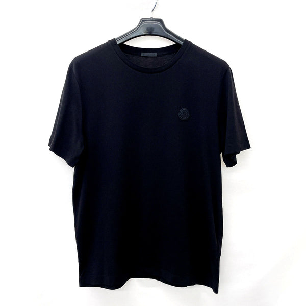 MONCLER Short sleeve T-shirt F20918C78010 Crew neck T-shirt cotton Black mens New