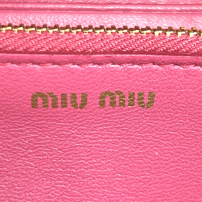 MIUMIU purse Materasse Chain wallet leather pink Women Used