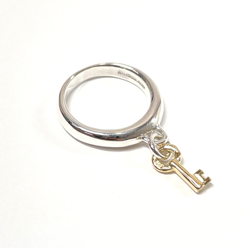 TIFFANY&Co. Ring Key charm Silver925/K18 yellow gold #8(JP Size) Silver Silver Women Used