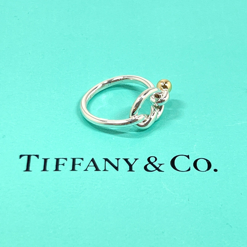 TIFFANY&Co. Ring Love knot Hook and eye Silver925/K18 yellow gold #9(JP Size) Silver Silver Women Used