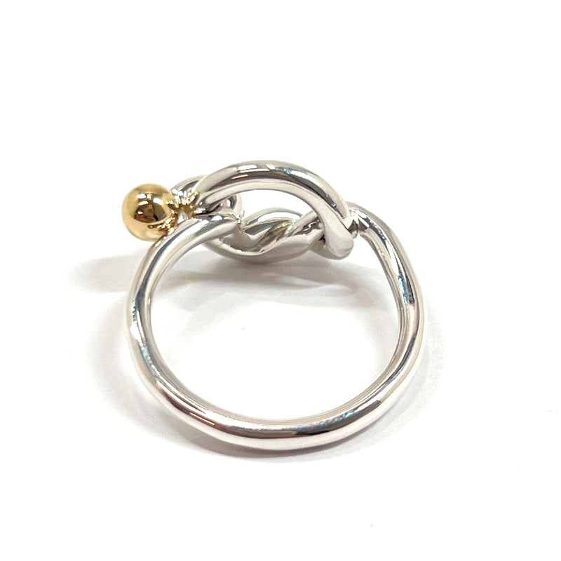 TIFFANY&Co. Ring Love knot Hook and eye Silver925/K18 yellow gold #9(JP Size) Silver Silver Women Used