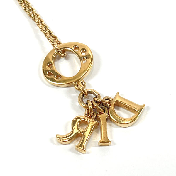 Christian Dior Necklace logo Gold Plated gold Women Used