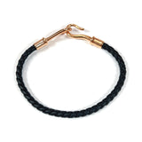 HERMES bracelet jumbo Vaux Swift/Gold Plated Black Women Used