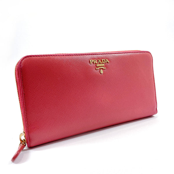 PRADA purse 1ML506 Zip Around Safiano leather pink Women Used