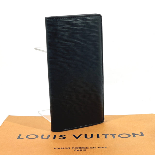 LOUIS VUITTON purse M60622 brazza portefeuille Epi Leather Black mens Used