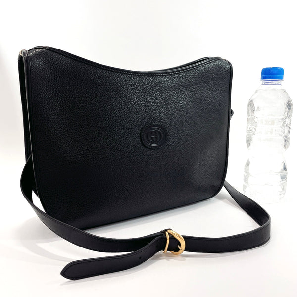 GUCCI Shoulder Bag 001-113-1036 Interlocking G Old Gucci leather Black Women Used