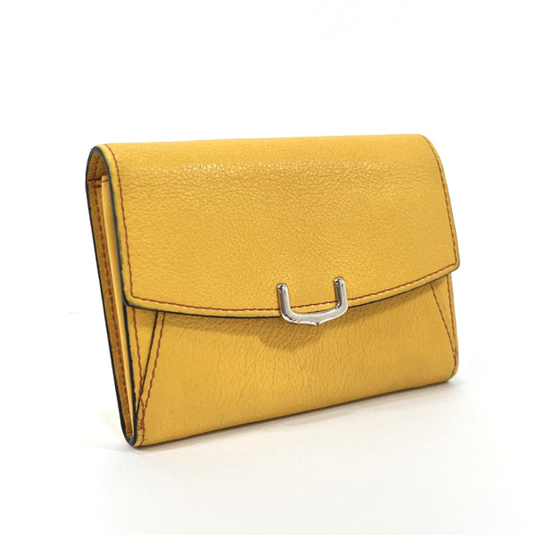 CARTIER wallet C de Cartier leather yellow Women Used