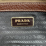 PRADA Boston bag leather Brown Women Used