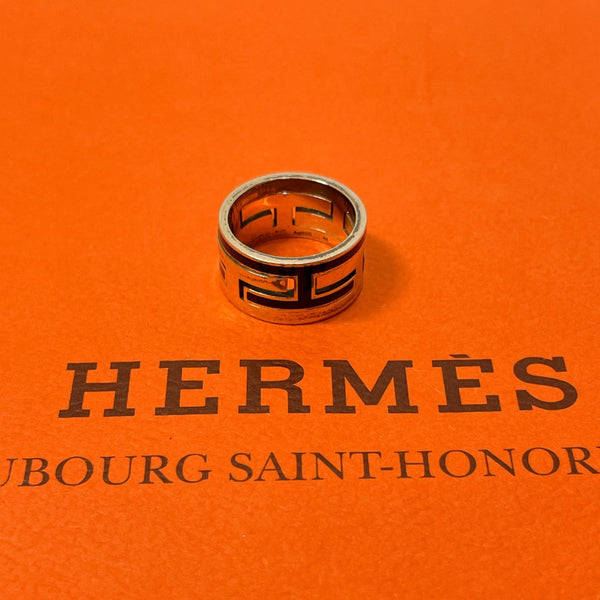 HERMES Ring Move ash Silver925 #8(JP Size) gold Women Used